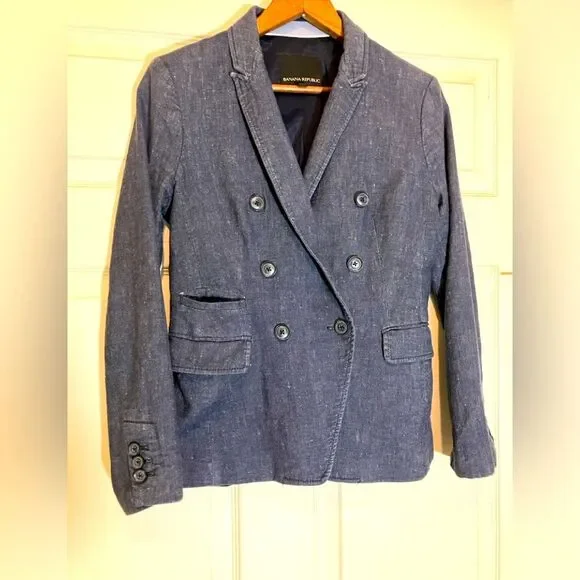 Banana Republic, Jean blazer, excellent condition, size 0 - Picture 1 of 4